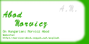 abod morvicz business card